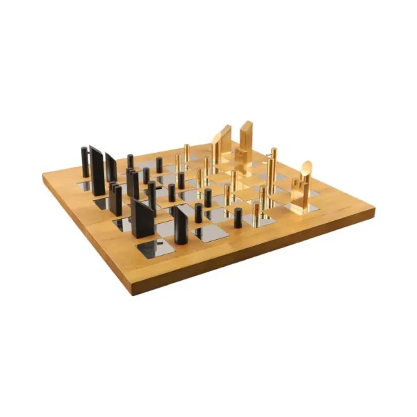 échiquier en métal marbré