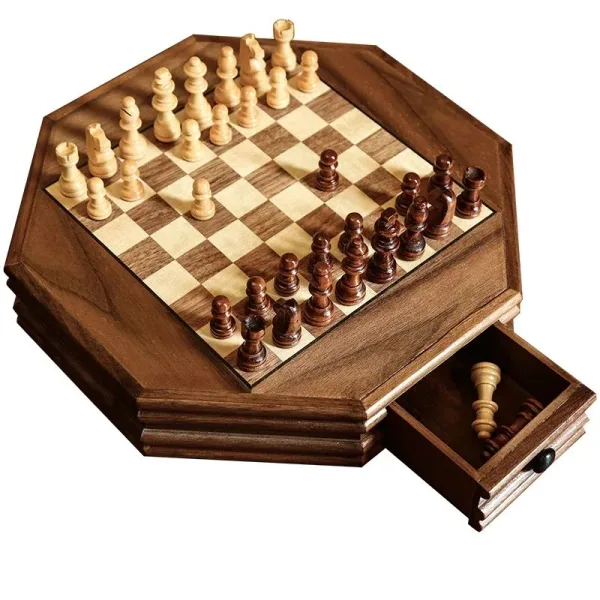 echiquier magnétique haut de gamme en noyer massif